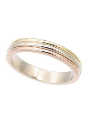 Cartier Vendome Louis Cartier Wedding Ring Three Color Gold No 55